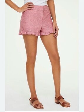 NWT Ann Taylor Loft Linen Blend Women’s Ruffle Hem Shorts